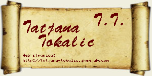 Tatjana Tokalić vizit kartica